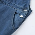 thumbnail image 2 of Men's Casual Pants Men's Casual Solid Denim Overalls Full Length Pencil Pants Pocket Trousers Light blue L, 2 of 7