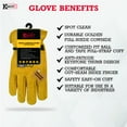 thumbnail image 4 of Kinco International 8634743 Driver Cowhide Leather Gloves - Large, 4 of 4