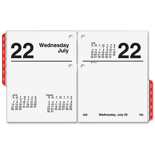 At A Glance Compact Daily Desk Calendar Refill Walmart Com