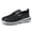 Black and gray, variant on Men's Premium Lightweight Runners, summer breathable athletic shoes, cushioned shock absorbing midsole and slip resistant outsole for gym workouts and urban daily walking.