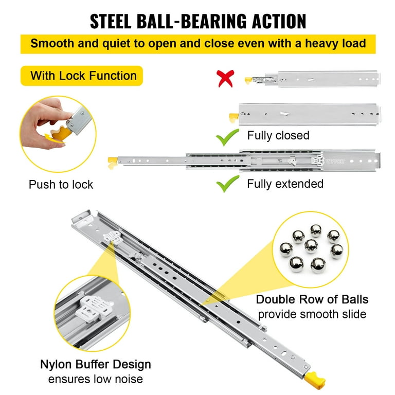 30 in. Industrial Duty Full Extension Ball Bearing Side Mount Drawer Slide 30 in. Industrial Duty Full Extension Ball Bearing Side Mount Drawer Slide