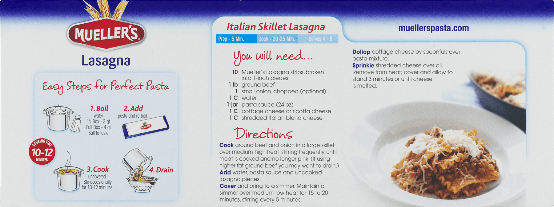 Mueller S No Boil Lasagna Recipe Deporecipe.co