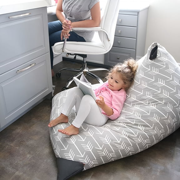 XIBUFE Stuffed Animal Bean Bag Chair Kids Toy Storage Organizer Stuffie Seat Foldable Floor Chair Sofa Toy Storage Bean Bag Chair Seat Cover for Kids, Teens and Adults 659555Cm