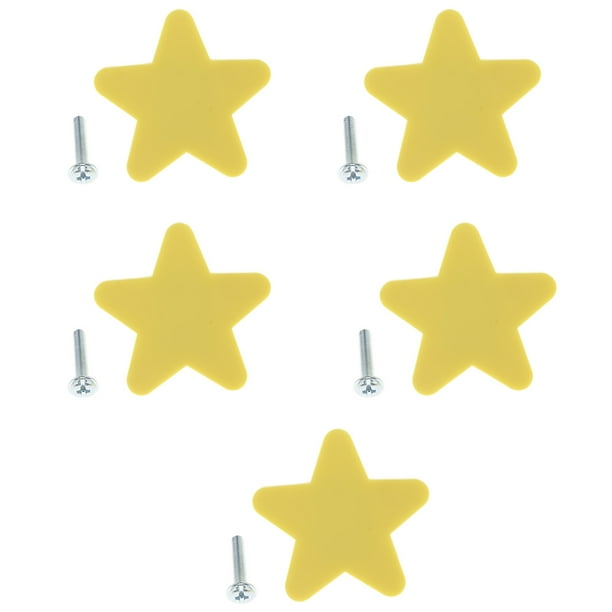 de Dibujos Animados de 5 Piezas Tira Nueva Decoración de Habitación Infantil - amaril_S Star_S amarillo Sunnimix Manija de cajón de dibujos animados