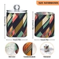 thumbnail image 5 of Yayeee 2 Pack Qtip Holder Bathroom Cotton Swab Canister with Lid Clear Dispenser Set, Green Geometric, 5 of 6