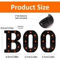 thumbnail image 3 of Letras iluminadas con LED Boo para Halloween, marquesina, letras iluminadas Boo, decoración para interiores y exteriores, luces de Halloween adecuadas para bares, clubes y teatros con eventos de Hallo, 3 of 8