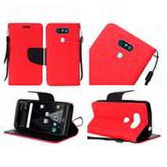 GSA Two-Tone Flip Wallet Case For LG V20 - Red/Black