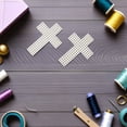 thumbnail image 4 of Raindrops 10Pcs Durable Plastic Cross Canvas Sheets in White for DIY Yarn Embroidery and Needlework Projects, 4 of 8