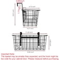 thumbnail image 3 of Cesta con gancho, cesta de almacenamiento de rejilla, organizador para puerta del gabinete, cesta colgante de alambre con gancho sobre la barandilla, gabinete de cocina debajo del fregadero, 3 of 4