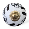 thumbnail image 2 of Knob-It Vintage Handpainted Ceramic Knob (8-Pack) WHITE/BLACK/GOLD, 2 of 5