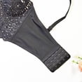 thumbnail image 4 of Lixiuxyad Casual Tank Tops Lace Camisole Rhinestone Beaded Crop Top Belly Dance Corset Slimming Fishbone Bustier Top For Fashionable Layering,Black, 4 of 5