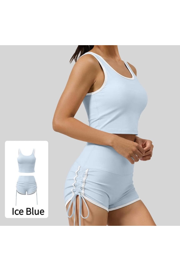 Women's 2 Piece Yoga Outfits High Support Sports Bra with Built in Pads High Waist Shorts Gym Set Seamless Athletic Workout Sets Tracksuit Breathable Running Clothes