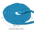 thumbnail image 2 of Unique Bargains 10 Feet Tug of War Rope for Adults Teen 3-Strand Natural Twisted Cotton Rope with Flag Blue, 2 of 7