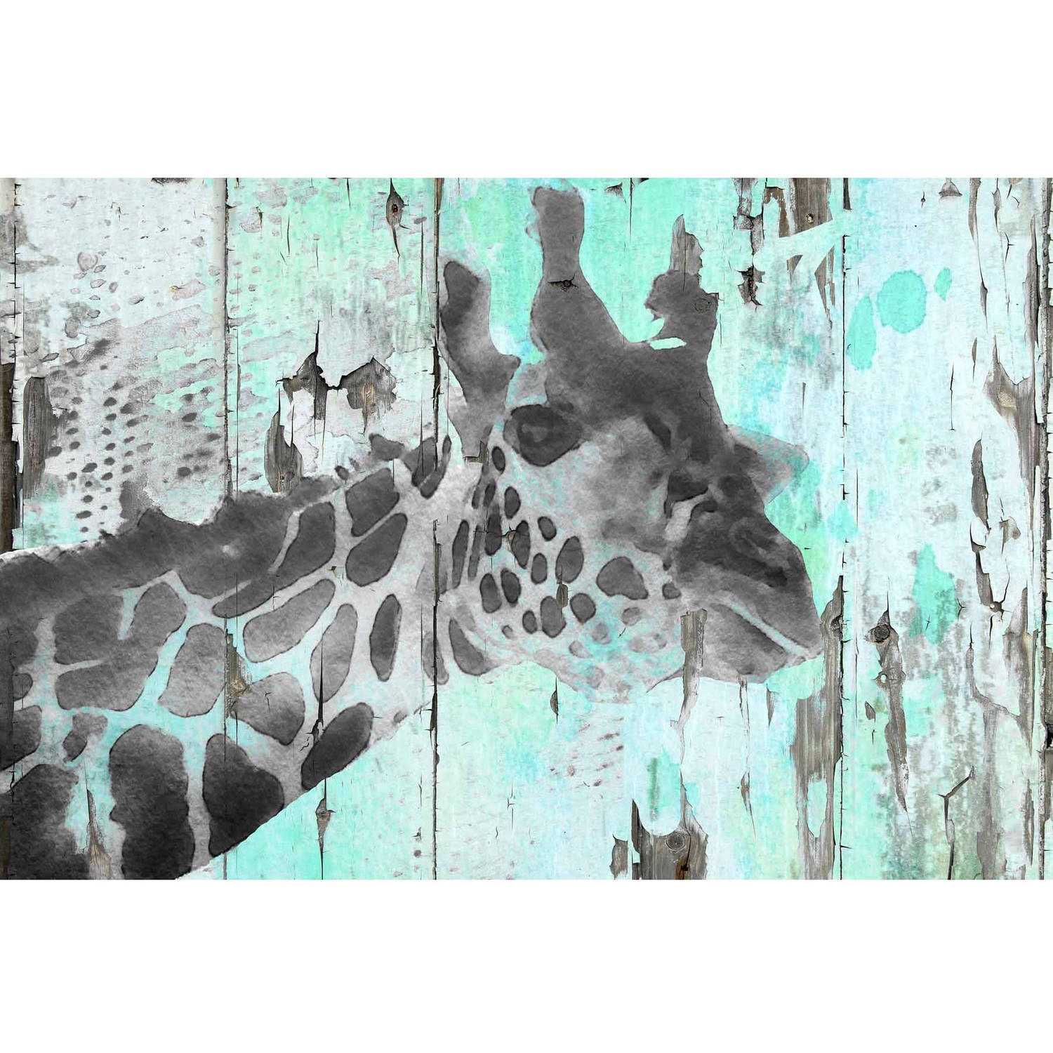 Inquisitive Giraffe Painting Print on Wrapped Canvas