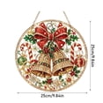 thumbnail image 2 of MInHoues Christmas Hanging Ornament, DIY Pearl Painting Kit Holiday Wall Decoration, Rhinestone Art Craft with Bells Red Bow Candy Canes, Festive Indoor Home Display, 2 of 2