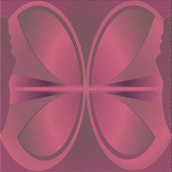 Ahgly Company Machine Washable Indoor Square Transitional Pink Violet Pink Area Rugs, 8' Square