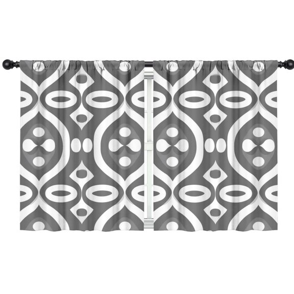 Blackout Kids Curtains,Geometric Shapes Pattern Childrens Insulated Curtains Set Of 2,Bedroom Essentials,Toddler Room Decor 42x54in(106x137cm)