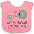 thumbnail image 3 of Inktastic My Glamma Loves Me Grandchild Boys or Girls Baby Bib, 3 of 4