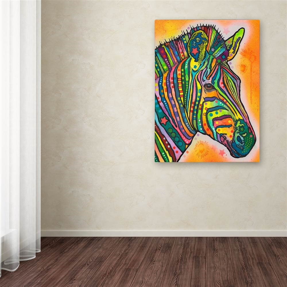 Trademark Fine Art "Zebra" Canvas Art by Dean Russo