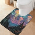 thumbnail image 2 of Yayeee Bath Rugs for Bathroom Floor Set of 2 Non Slip Fluffy Soft Absorbent Mat, Psychedelic Jellyfish, 2 of 7