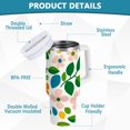 thumbnail image 2 of Yayeee 40oz Stainless Steel Tumbler with Straw and Handle Double-Wall Insulated Travel Water Bottle, Retro Orange Floral, 2 of 8