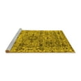 thumbnail image 2 of Ahgly Company Machine Washable Indoor Square Oriental Yellow Industrial Area Rugs, 7' Square, 2 of 4