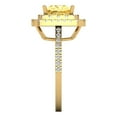 thumbnail image 3 of 2.07 ct Princess Cut Simulated Yellow Diamond with Simulated Diamond Halo Accents 14K Yellow Gold Womens Engagement Ring, 3 of 5