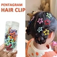 thumbnail image 4 of 110PCS Star Hair Clips Ties Set Colorful Hair Accessories for Girls Toddlers Kids Elastic Bows Bands, 4 of 13