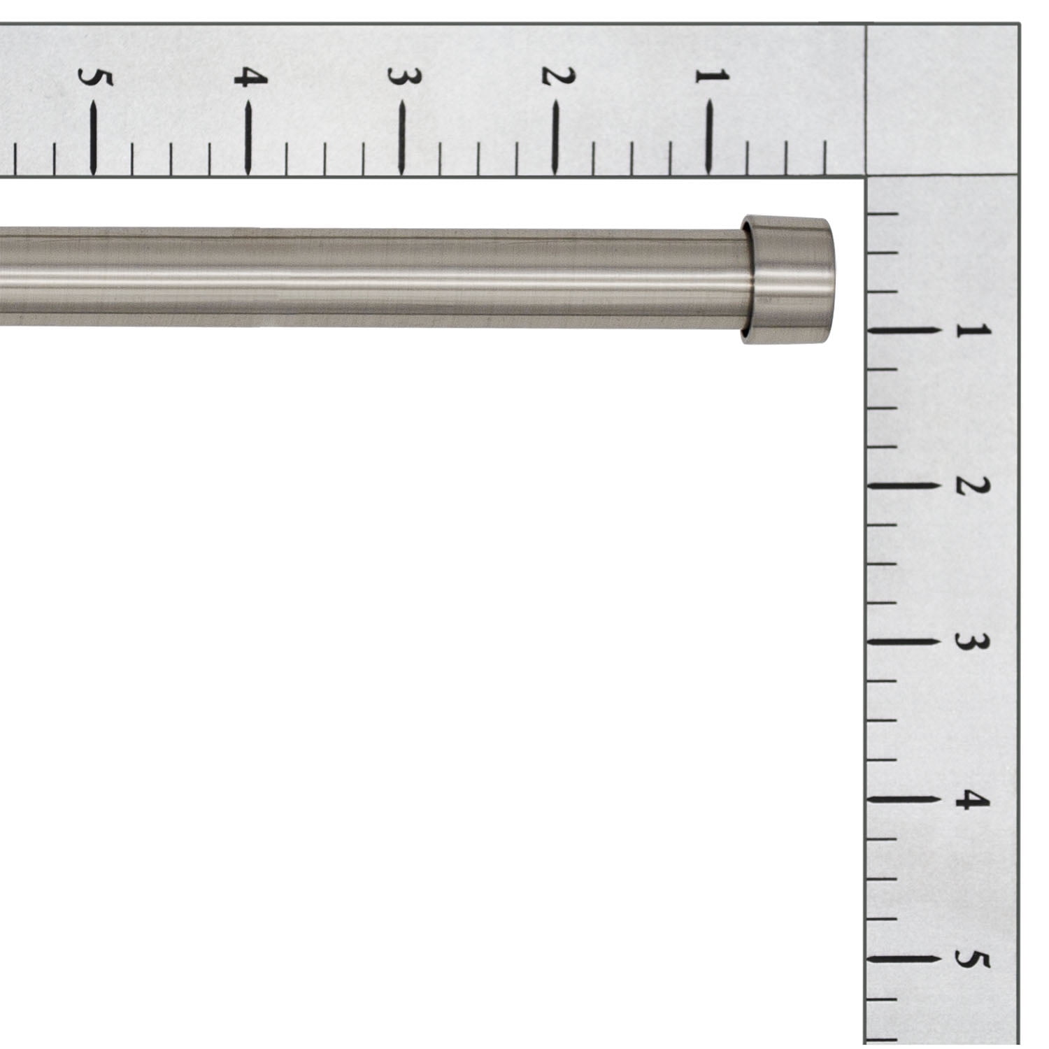 Better Homes & Gardens 5/8" Plated Brushed Nickel Adjustable Add on Curtain Rod Kit, 32-120"