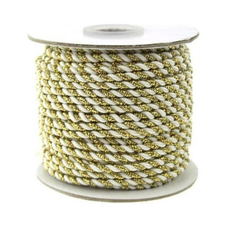 2-Pack 5mm Gold Thick Macrame Twisted Trim Cord Nylon String Rope for DIY Crafts,18 Yards, Infant unisex