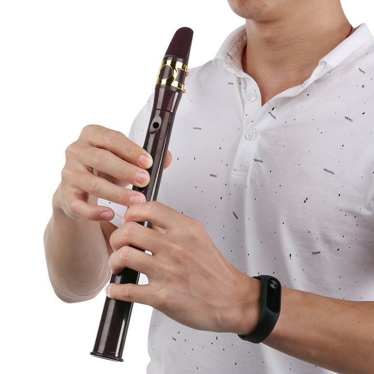 TBOLINE Mini Bb Alto Mouthpiece Pocket Saxophone with 5 Reeds Instruments  (Gold)