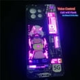 thumbnail image 2 of Funda con Flash LED para iPhone, carcasa moderna de cristal para modelos 13 Pro Max, 12, 14, 11, 7, 8 Plus, X, XR, XS, SE20 Fivean unisex, 2 of 2
