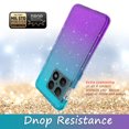 thumbnail image 4 of OnePlus 10T Case, Rosebono Hybrid Glitter Sparkle Transparent Colorful Gradient TPU Skin Cover 360 Protection Case For OnePlus 10T (Teal/Purple), 4 of 4