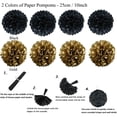 thumbnail image 4 of Fangsheng 21 Pcs Party Decoration, Black and Gold Hanging Paper Fans, Pom Poms Flowers, Garlands String Polka Dot and Triangle Bunting Flags for Birthday Parties, Wedding Decor, 4 of 7