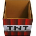 thumbnail image 4 of Large 14 x 14 Fabric Pixelated Box - TNT| Birthday Party Supplies | Storage Decoration and Prop, Big Birthday Box | Storage Bin Chest With Lid Gift Accessory (TNT Block), 4 of 10