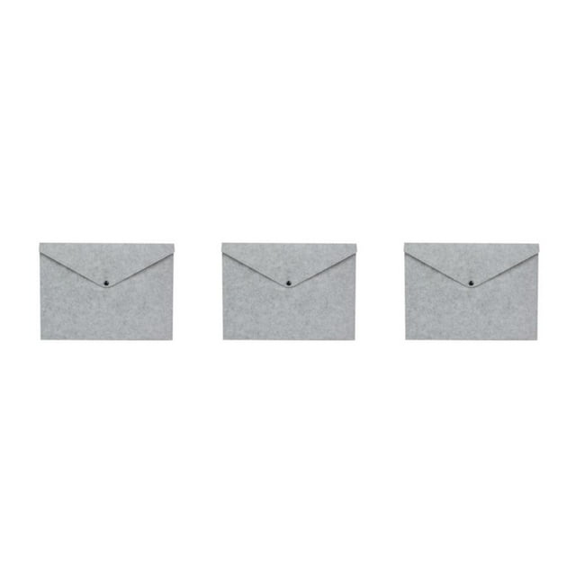 VONKY Durable Felt Folder Organizer For Artists And Crafters Clutter-free Organized File Document Bag light grey 3Set
