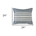 thumbnail image 3 of 24" X 24" Blue Zippered Coastal Indoor Outdoor Throw Pillow, 3 of 10