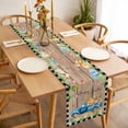 thumbnail image 3 of Black Plaid Easter Table Runner - 60 Inch Long, Kitchen Dining Table Runner Dresser Scarves, Truck Spring Floral Bunny Animals Wooden Farmhouse Decor for Coffee Tables Wedding Party Banquet, 3 of 8