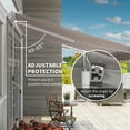 thumbnail image 4 of Homiyad 12' x 8' Patio Awning Canopy Retractable Sun Shade Shelter with Manual Crank Handle for Patio, Deck, Yard, Beige, 4 of 8