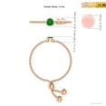 thumbnail image 4 of ANGARA Natural Bezel-Set Round Emerald Bolo Ring in 14K Rose Gold for Women (Size-3mm) | May Birthstone, Birthday, Anniversary, Jewelry Gift for Women | Natural Emerald Ring, 4 of 9