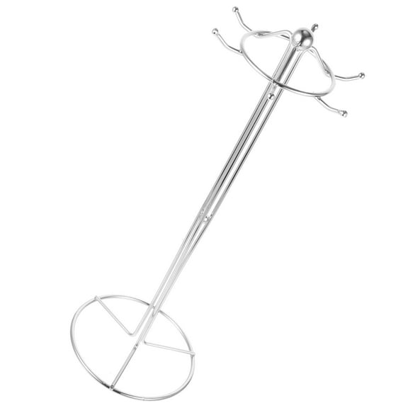 Sturdy Iron Kitchen Utensil Holder for Spoon Rest and Small Tools Storage Silver 6 Hook