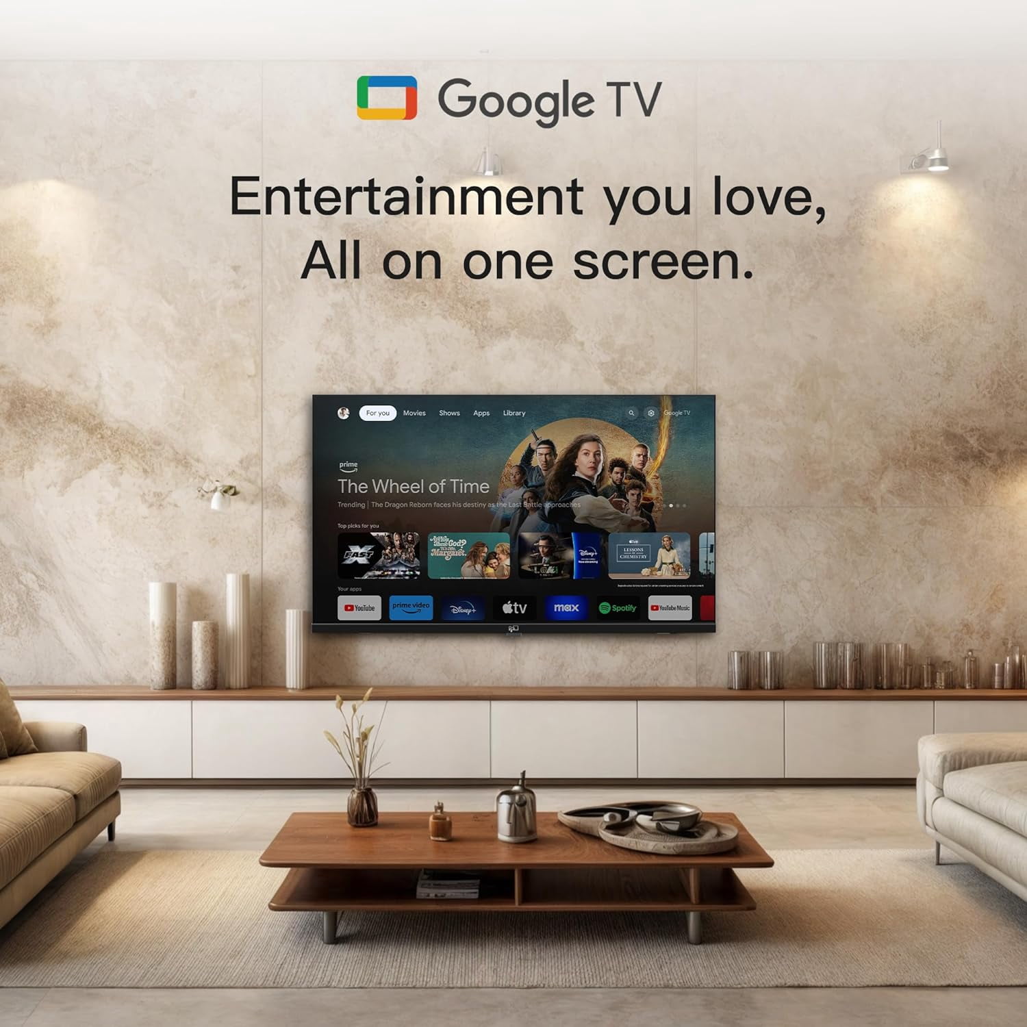 2024 Model FPD 32-inch Smart TV with Google TV HD 720p, Google Play & Chromecast Built-in, HDR 10, Dolby Audio, Voice Remote - Stream Live TV in The Comfort of Your Home (Palette-Series, CG32-P3)