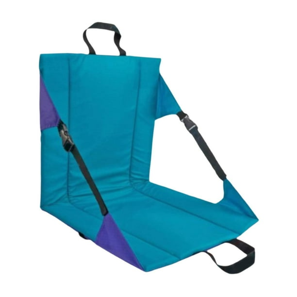 Silla plegable con cojín de asiento plegable, moderna almohadilla con correas ajustables, asiento de estadio, silla de piso con respaldo para