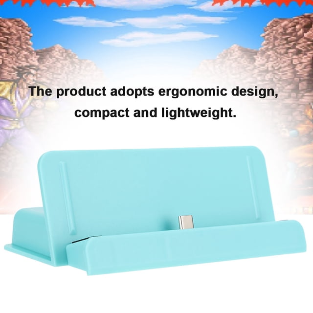 Recarga Para Switch Lite Mini Consola Tipo C Soporte De Recarga Cargador Accesorios De Juego Azul