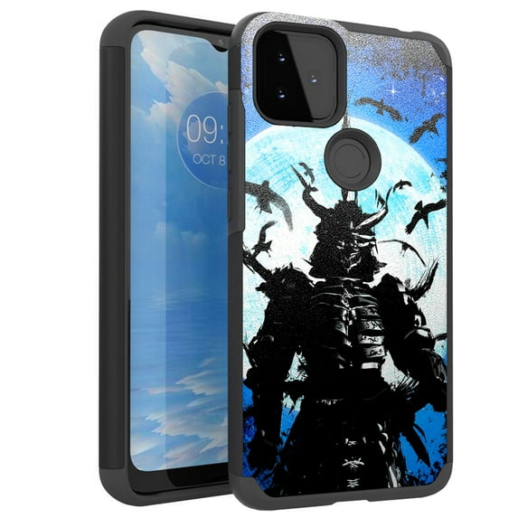 DALUX MetKase Hybrid Slim Phone Case Compatible with T-Mobile REVVL 5G (2020) - Blue Crow Warrior