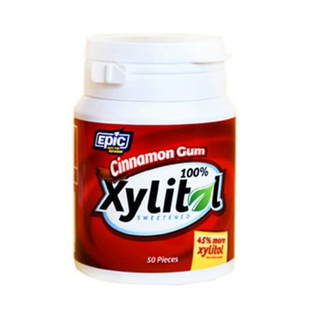 Cinnamon Dental Gum - Epic Dental 100% Xylitol Sweetened Cinnamon Gum - 50 Ea