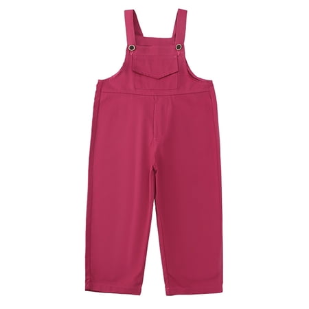 MEZZALL Toddler Girls Overalls Sleeveless Adjustable Jumpsuit Onesies Solid Color Kids Casual Loose Romper Cute Long Pants Leisure