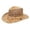 Khaki, variant on Men Hollow Mesh Straw Fedora Hat with Woven Band, Wide Brim Protection Sun Hat, Breathable Summer Outdoor Fishing Beach Travel Fashion Cowboy Style Hat Coffee One Size