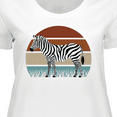 thumbnail image 4 of Inktastic Zebra Safari Animal Sunset Women's Plus Size T-Shirt, 4 of 5
