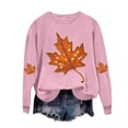 thumbnail image 2 of JTZGDY Thanksgiving Day Sweatshirts for Women Fashion Halloween Pumpkin Printed Long Sleeve Crewneck Graphic Holiday Tees Shirt Loose Fit Casual Pullover Tops, 2 of 6
